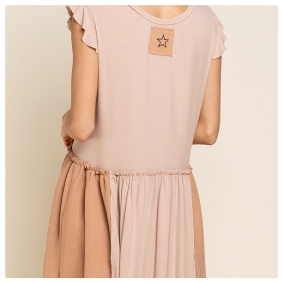 POL Caramel Cream Easy Wear Swing Dress - Picture 5 of 11